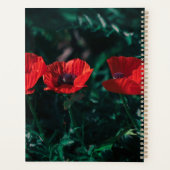 Mooie rode driepuntsbloemen planner (Achterkant)