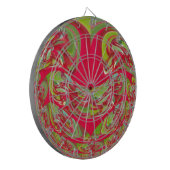 Mooie rode en groene textuur kleur Abstracte kunst Dartbord (Voorkant Links)