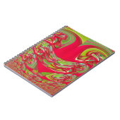 Mooie rode en groene textuur kleur Abstracte kunst Notitieboek (Linkerzijde)