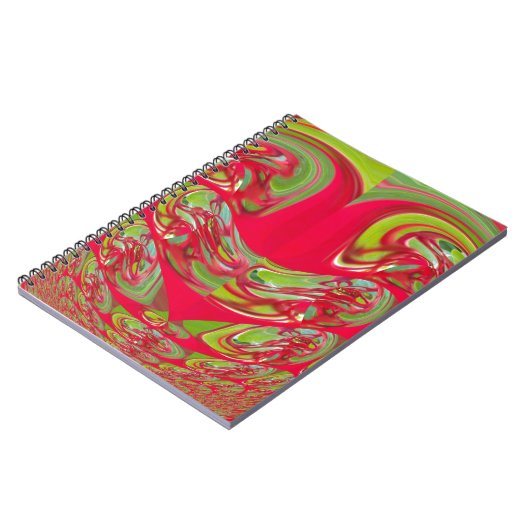 Mooie rode en groene textuur kleur Abstracte kunst Notitieboek (Linkerzijde)