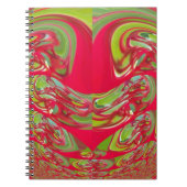 Mooie rode en groene textuur kleur Abstracte kunst Notitieboek (Voorkant)