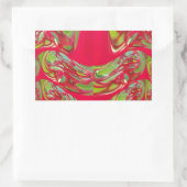 Mooie rode en groene textuur kleur Abstracte kunst Rechthoekige Sticker (Tas)