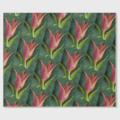 Mooie rode en Oranje Tulp Cadeaupapier (Vlak)