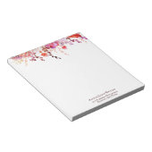 Mooie Rode en Paarse schikking Notitieblok (Schuin)