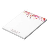 Mooie Rode en Paarse schikking Notitieblok (Linkerzijde)