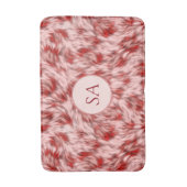 Mooie rode en roze gebadmat met monogram badmat (Voorkant Verticaal)