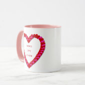 Mooie rode en roze Moederdag mok (Voorkant links)
