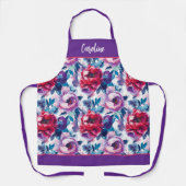 Mooie rode en roze pioenen schort (Voorkant)
