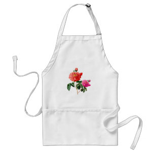 mooie rode en roze roze roze bloemen standaard schort