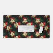 Mooie rode en witte poinsettia's bureaumat (Keyboard & Muis)