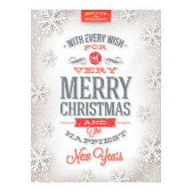 Mooie rode en witte typografie Snowflakes