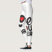 Mooie rode en witte Valentijnsdagen Leggings (Links)