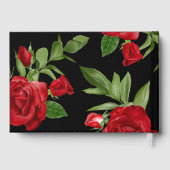 Mooie rode en zwarte bruiloft met echte gastenboek (Achterkant)