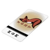 Mooie Rode Foxy Vos Magneet (Linkerzijde)