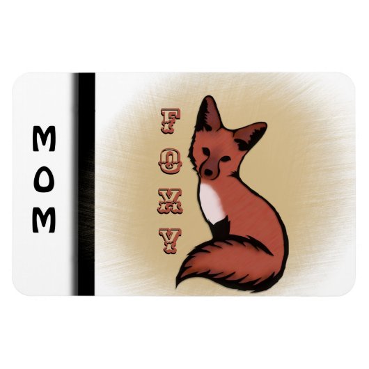 Mooie Rode Foxy Vos Magneet (Horizontaal)