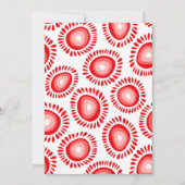 Mooie rode funky bloemen bruiloft uitnodiging (Achterkant)