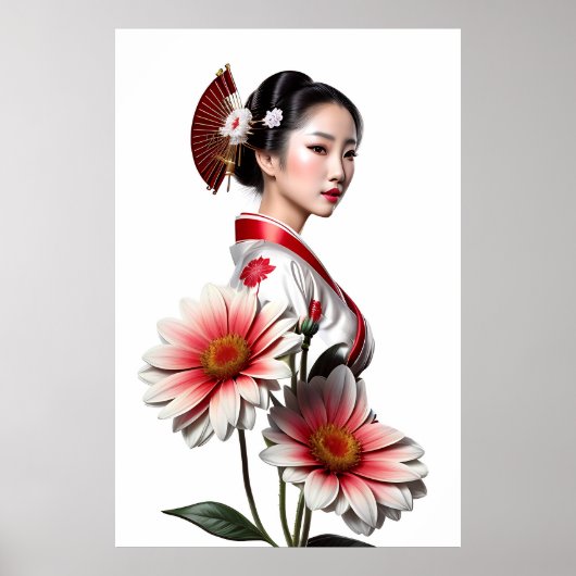 Mooie rode Geisha (d) Poster (Voorkant)