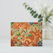 Mooie rode gele  Floral Fine Art Briefkaart (Staand voorkant)