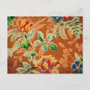 Mooie rode gele  Floral Fine Art Briefkaart