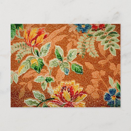 Mooie rode gele  Floral Fine Art Briefkaart (Voorkant)