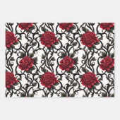 Mooie rode gotische Rozen Inpakpapier Vel (Voorkant 2)