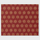 Mooie rode/gouden Kerstmis Cadeaupapier (Vlak)