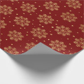 Mooie rode/gouden Kerstmis Cadeaupapier (Hoek)