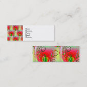 Mooie rode groene boerenvinnen mini visitekaartje (Voorkant / Achterkant)