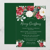 Mooie rode, groene kerstfeestdag kaart (Voorkant / Achterkant)