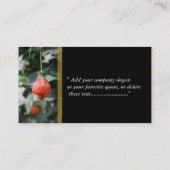 Mooie rode, groene visitekaartje. visitekaartje (Achterkant)