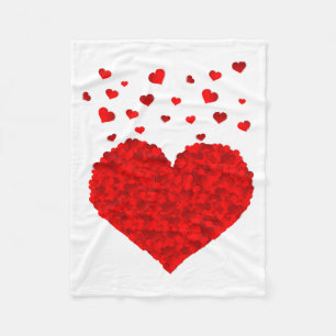 Mooie Rode Hart Valentijnsdag T-shirt Fleece Deken