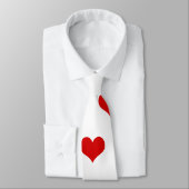 Mooie rode harten bedrukt wit stropdas (Gebonden)