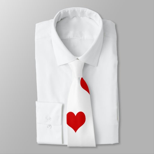 Mooie rode harten bedrukt wit stropdas (Gebonden)