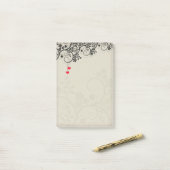 Mooie Rode Hartjes Bloemschikking Post-it® Notes (Op bureau)