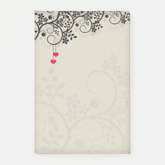 Mooie Rode Hartjes Bloemschikking Post-it® Notes (Voorkant)