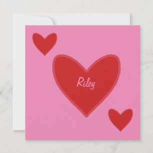 Mooie Rode Hartjes Valentijnsdag Kaart