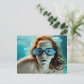 Mooie rode hond, zwammen briefkaart (Staand voorkant)