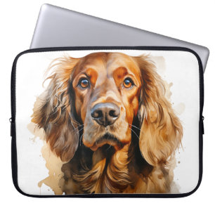 MOOIE RODE IERSE SETTER HOND LAPTOP SLEEVE