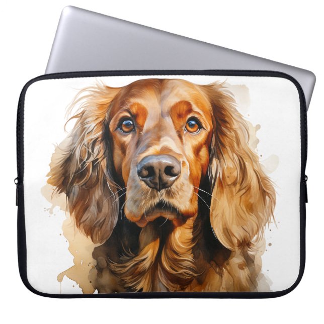 MOOIE RODE IERSE SETTER HOND LAPTOP SLEEVE (Voorkant)