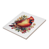 Mooie rode kardinaal accent tegeltje (Zijkant)