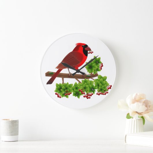 Mooie rode kardinaal grote klok (Huis)