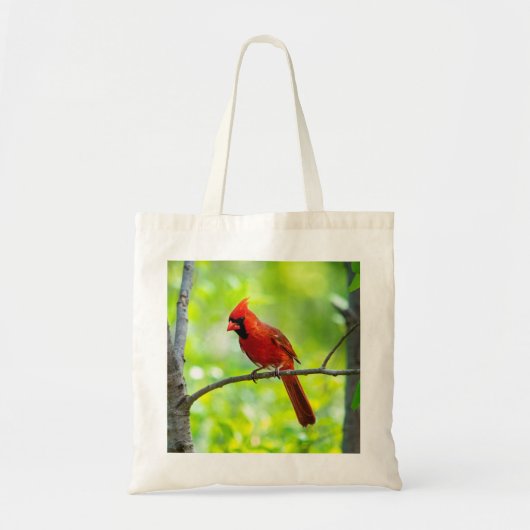 Mooie rode kardinaal in een boom of sneeuw tote bag (Voorkant)