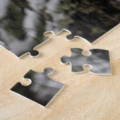 Mooie rode kardinaal in sneeuw gevulde boom Puzzle Legpuzzel (Zijkant)