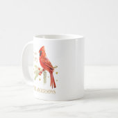 Mooie rode kardinaal kerst koffie Mok (Voorkant links)