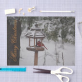 Mooie rode kardinaal kerstweefsel papier (Craft)