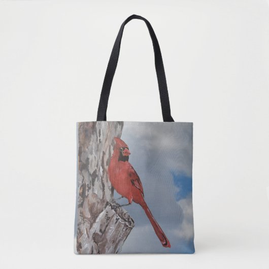 Mooie rode kardinaal tote bag (Voorkant)