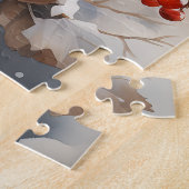 Mooie rode kardinale vogel legpuzzel (Zijkant)