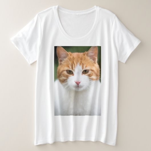 Mooie rode kat grote maat t-shirt (Design voorkant)