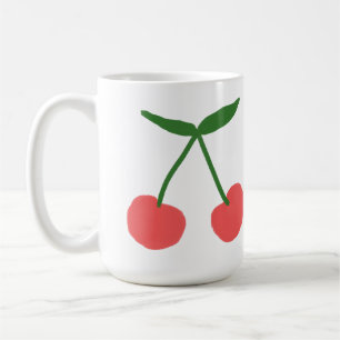 Mooie Rode Kersen Minimalistische Fruitcadeau Koffiemok