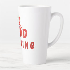 Mooie rode kersenknoop Goedemorgen koffiemok Latte Mok